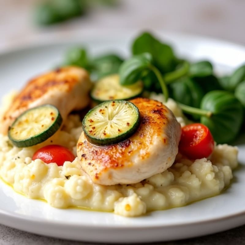 Creamy Chicken and Vegetable Bake with Silky Cauliflower Mash
