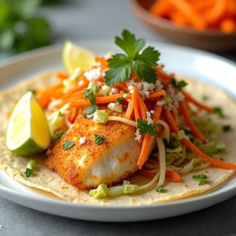 Crispy Pan-Seared Fish Tacos with Zesty Slaw