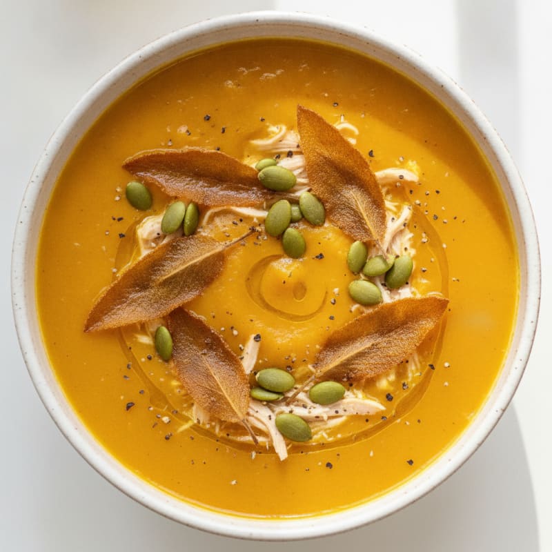 Roasted Butternut Squash Soup with Sage