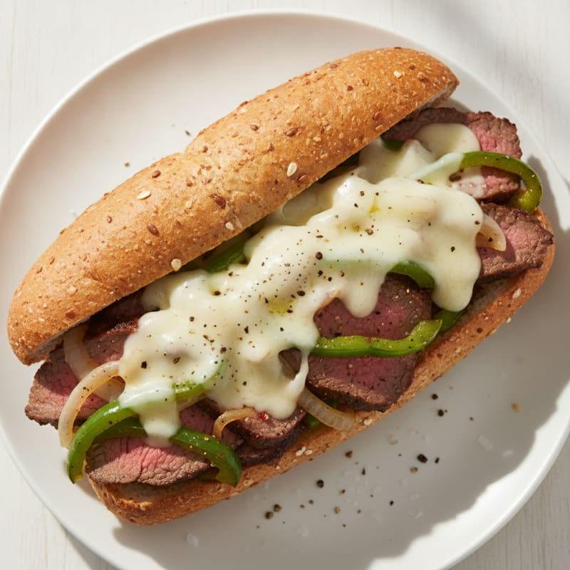 Classic Philly Cheesesteak Sandwich