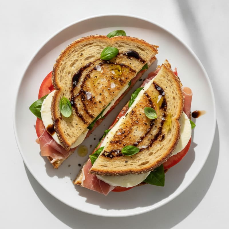 Grilled Caprese Prosciutto Sandwich