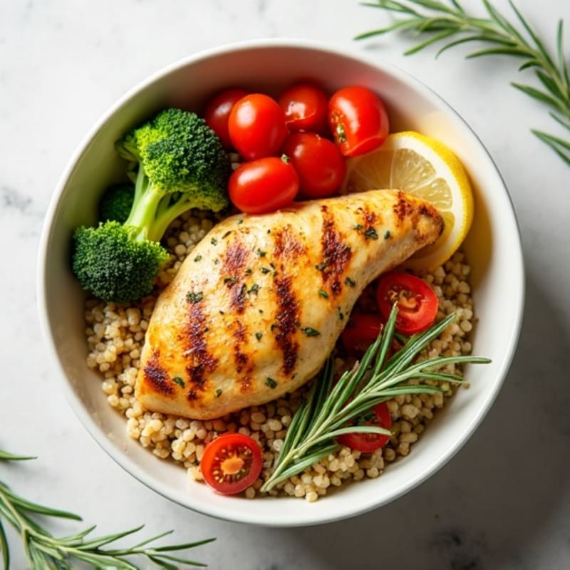 Fresh Herb-Roasted Chicken and Vegetable Bowl