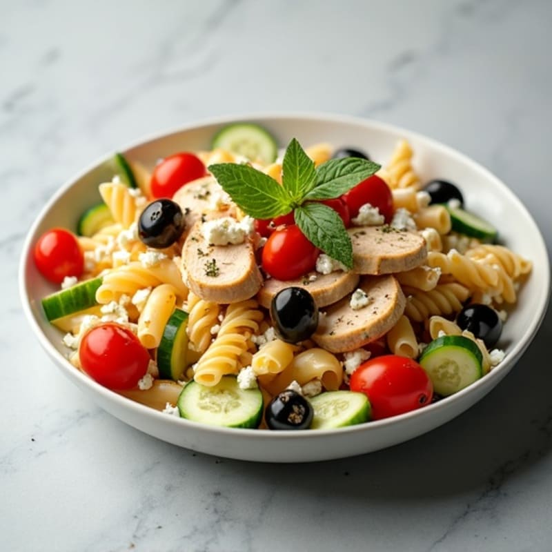 Protein-Packed Mediterranean Pasta Salad