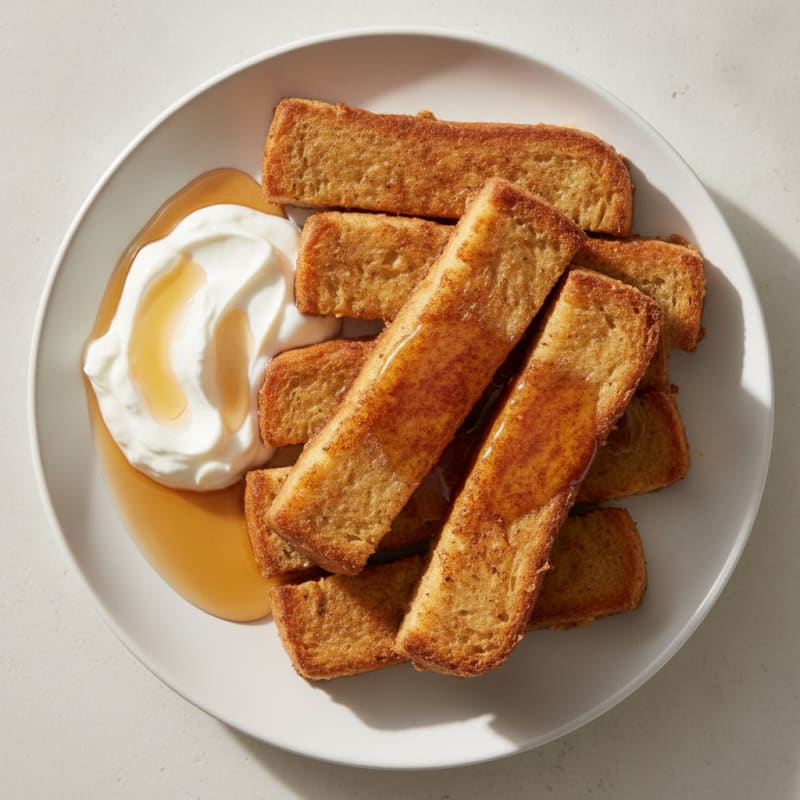 Classic French Toast Sticks with Maple Syrup
