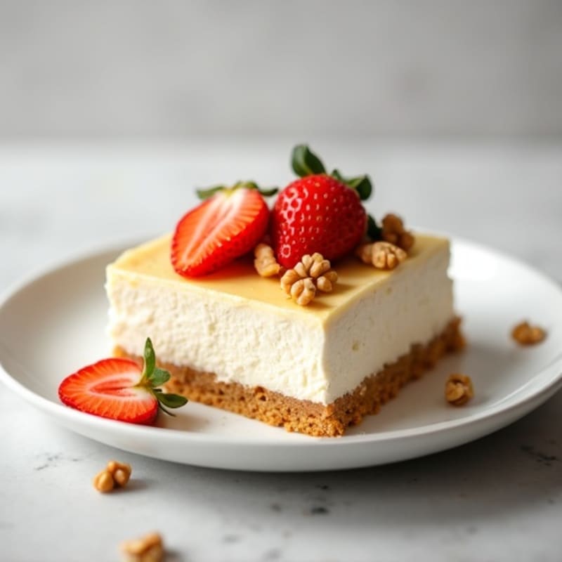 Silky Vanilla Protein Cheesecake