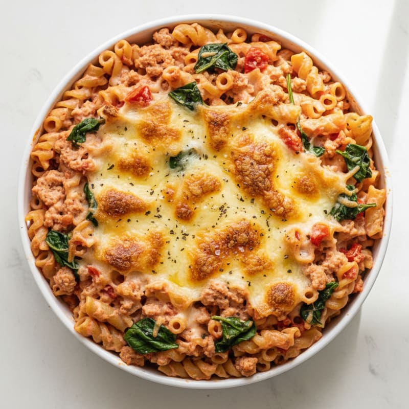 Creamy Baked Ziti with Golden Cheese Crust