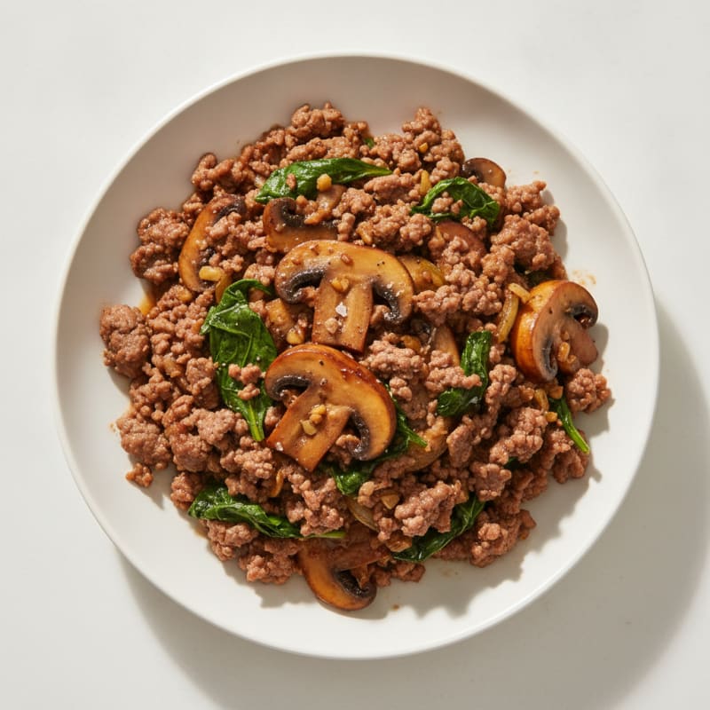 Savory Ground Beef and Mushroom Skillet