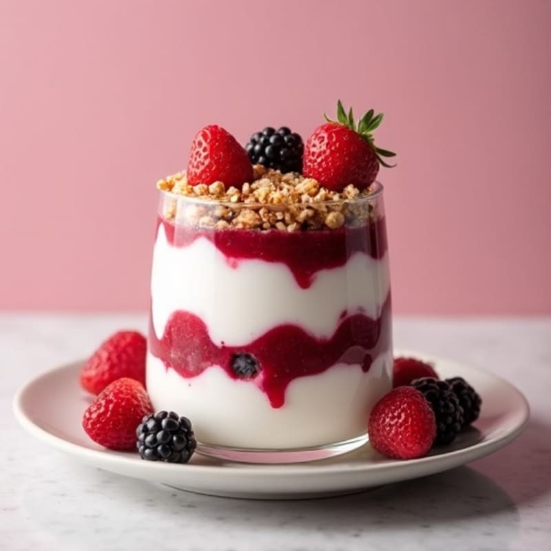 Greek Yogurt Protein Parfait with Berries