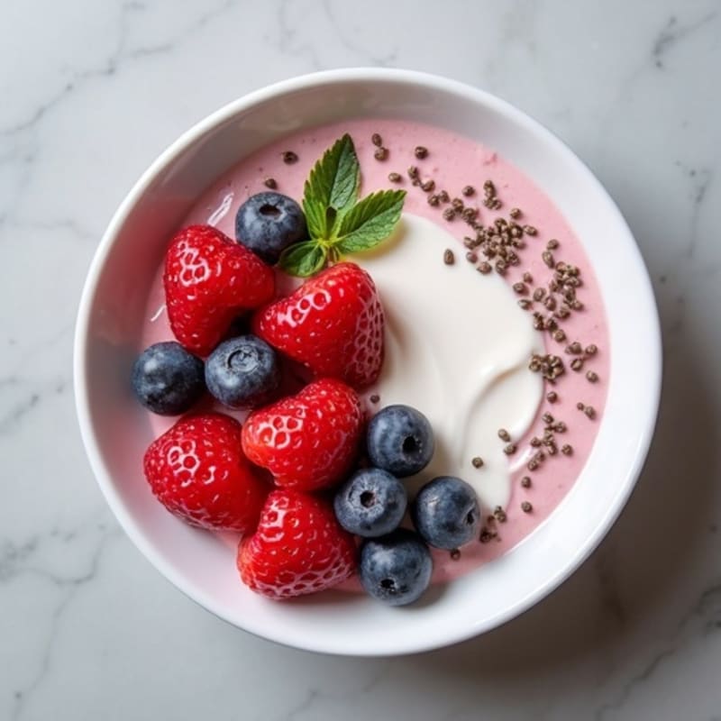 Silky Greek Yogurt Protein Mousse with Fresh Berries