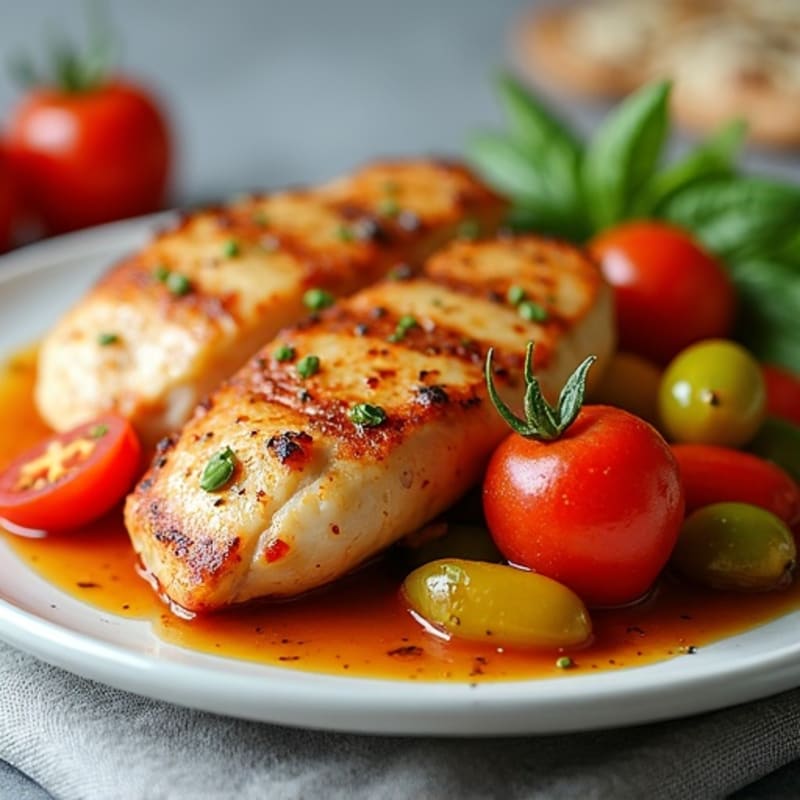 Slow-Cooked Chicken with Bell Peppers and Tomatoes