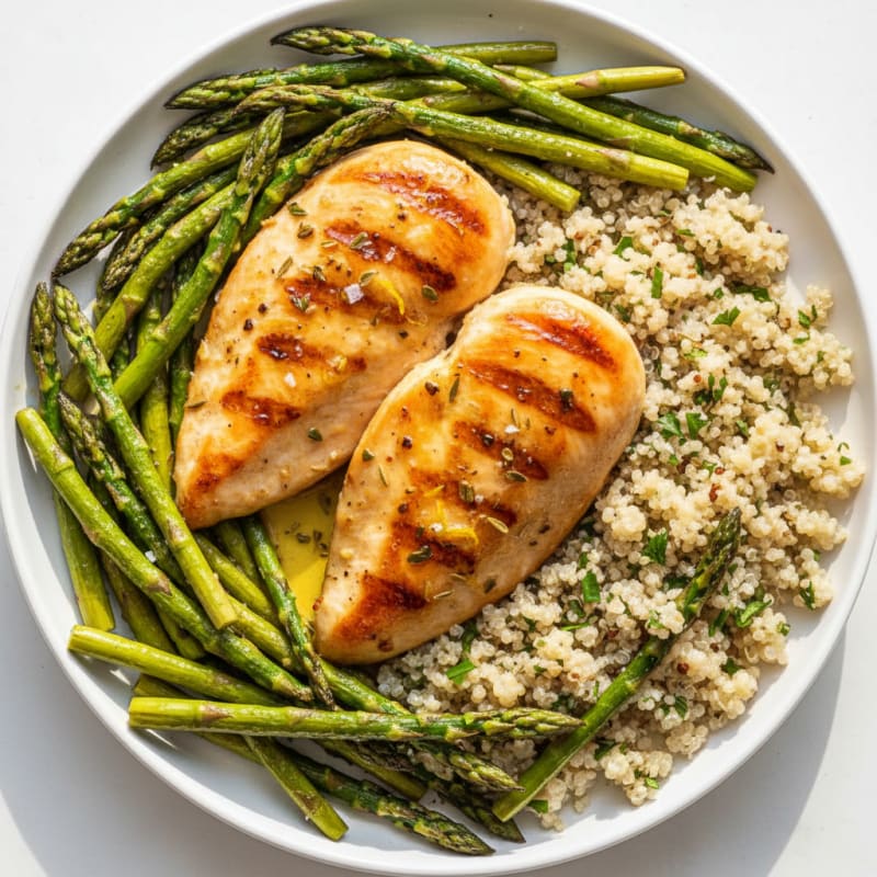Zesty Lemon Herb Chicken with Roasted Asparagus