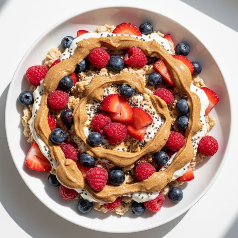 Berry-Almond Overnight Oats with Chia