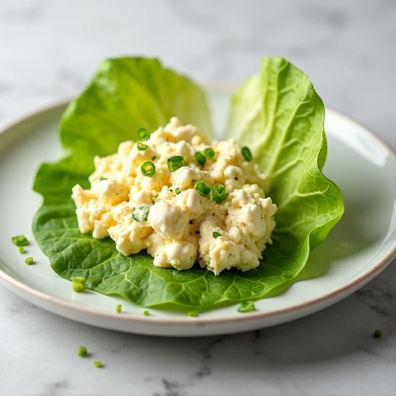 Creamy Greek Yogurt Egg Salad Lettuce Wrap