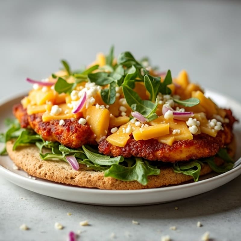 Crispy BBQ Ranch Chicken Flatbread