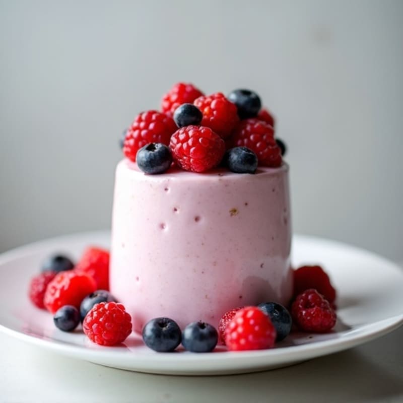 Silky Greek Yogurt Protein Mousse with Mixed Berries