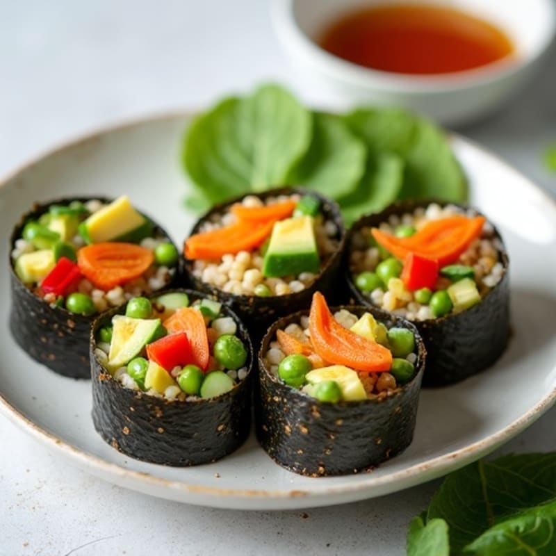 Fresh Vegetable and Avocado Nori Rolls
