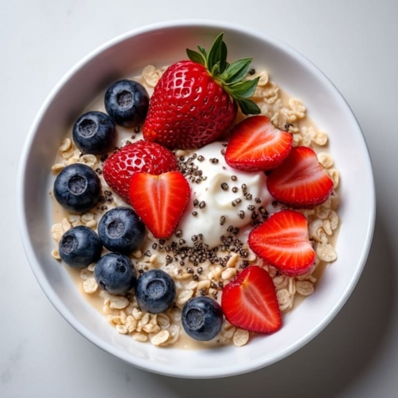 Creamy Berry Protein Oats