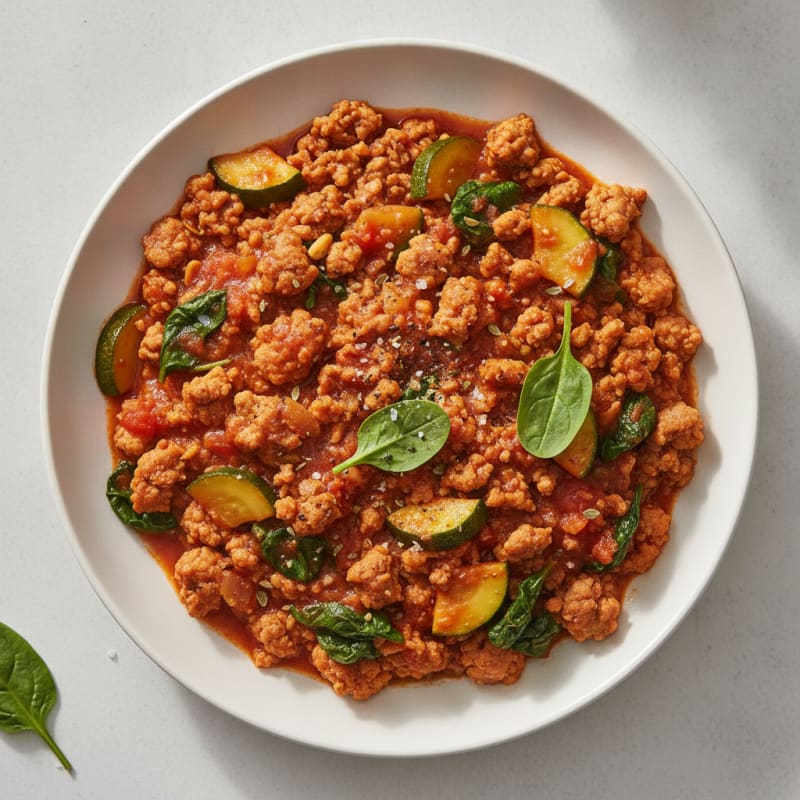 Savory Ground Turkey and Tomato Skillet