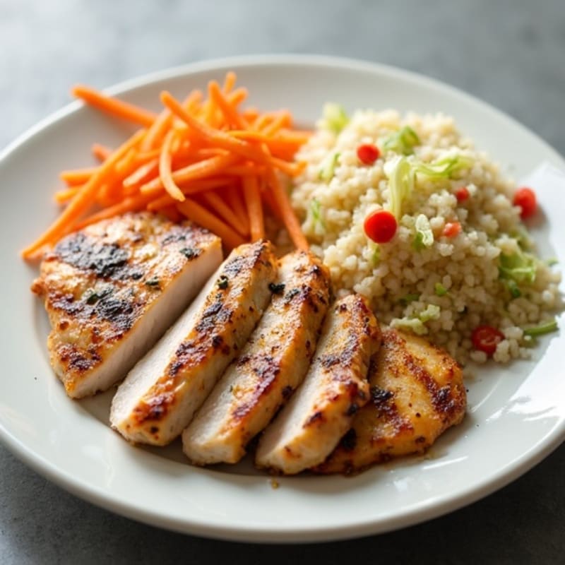 Grilled Chicken Breast with Crunchy Cabbage Slaw