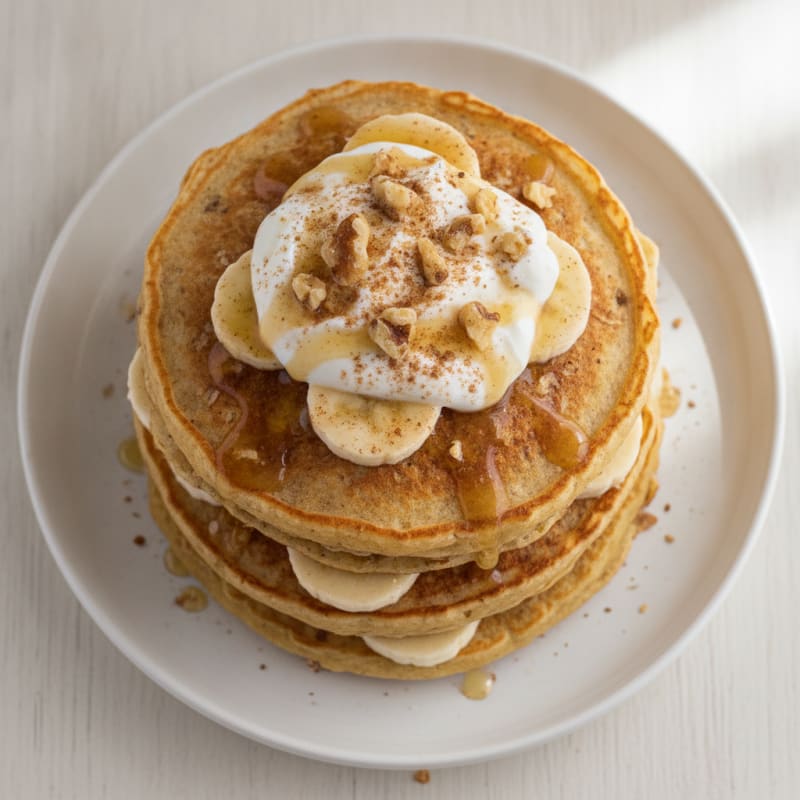Banana Oat Egg Pancakes