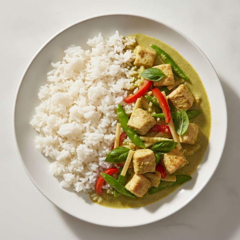 Chicken Green Curry with Jasmine Rice