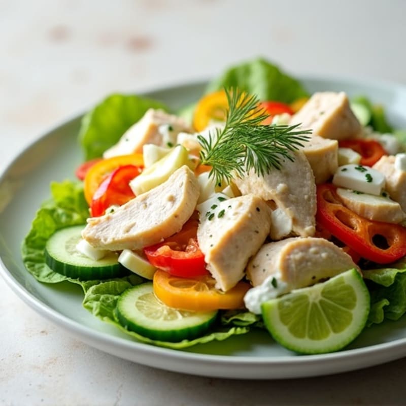 Fresh Canned Chicken Salad with Crisp Vegetables