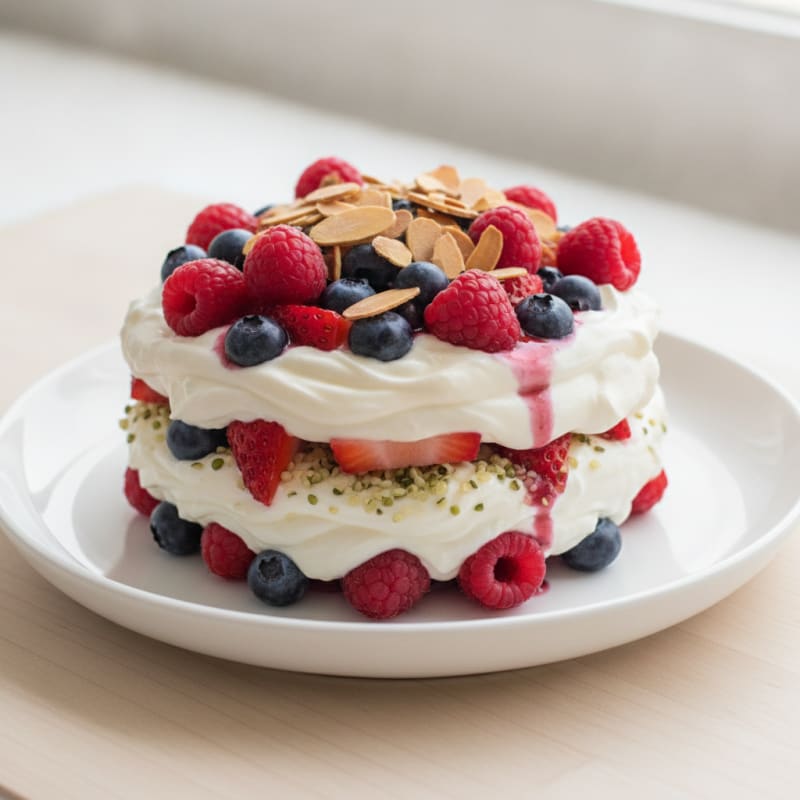 Greek Yogurt Protein Parfait with Mixed Berries