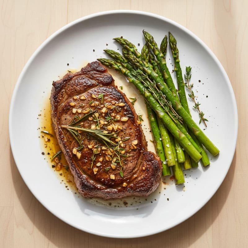 Garlic Herb Butter Pan-Seared Steak