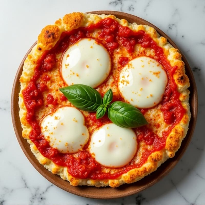 Crispy Cauliflower Crust Pizza with Fresh Mozzarella