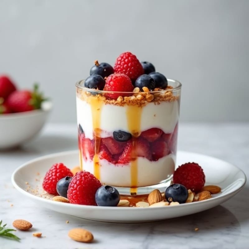 Creamy Greek Yogurt Protein Parfait with Mixed Berries