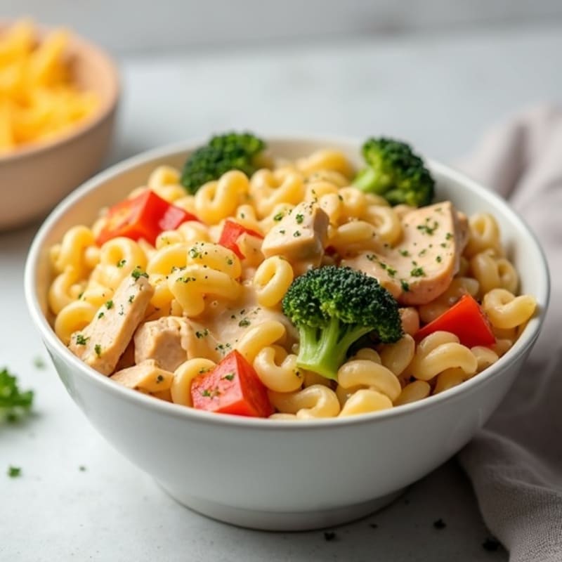 Creamy Cheesy Chicken and Veggie Pasta