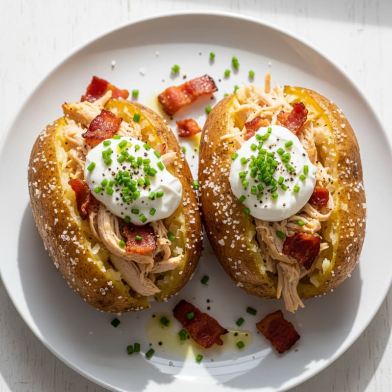 Hearty Loaded Baked Potatoes with Bacon
