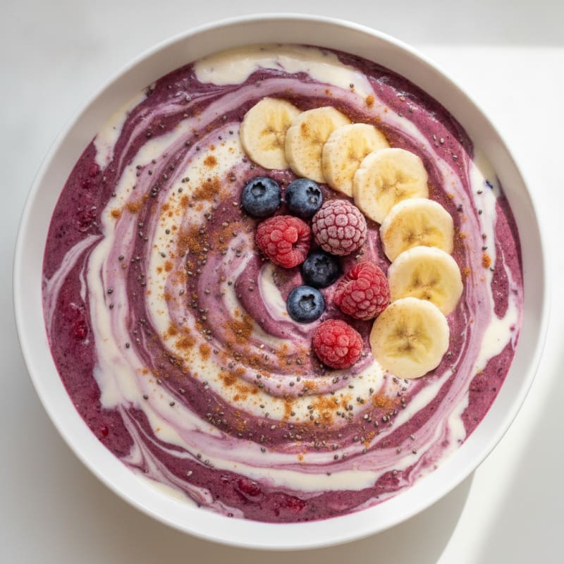 Banana Berry Yogurt Protein Smoothie
