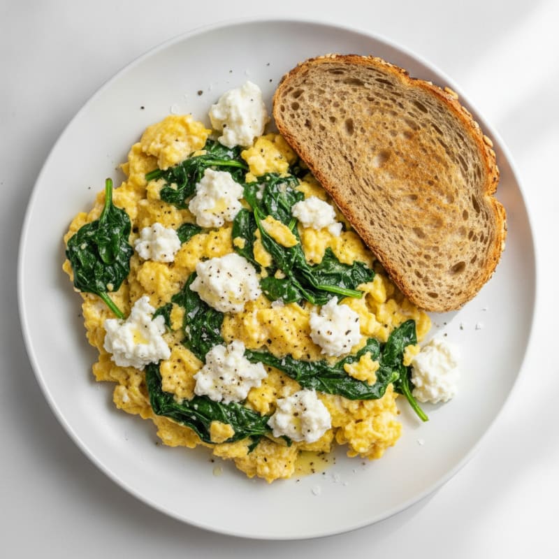 High-Protein Creamy Cottage Cheese Scramble