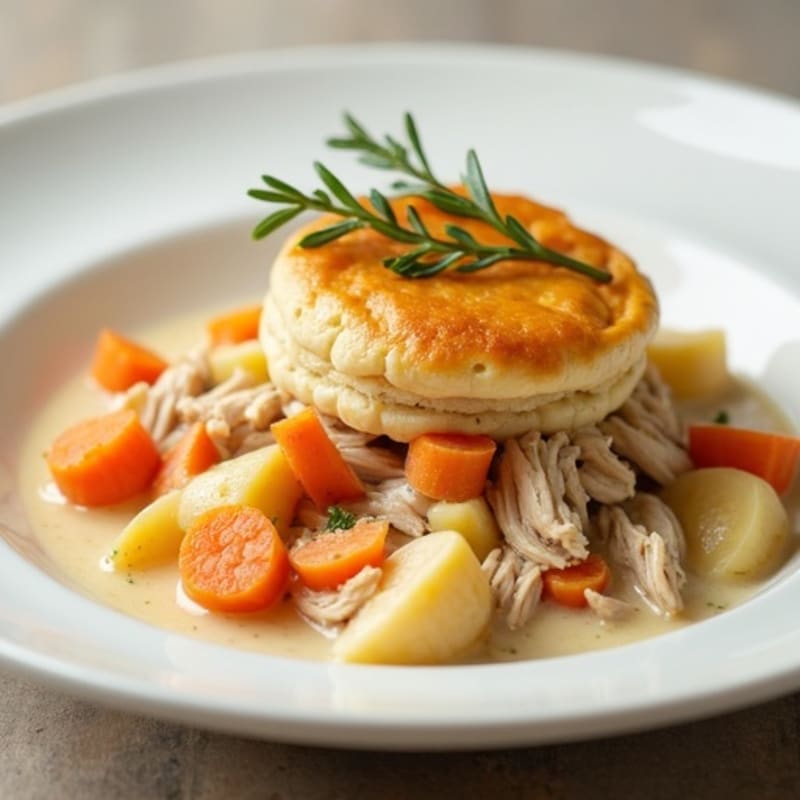 Lightened-Up Creamy Chicken Pot Pie with Root Vegetables