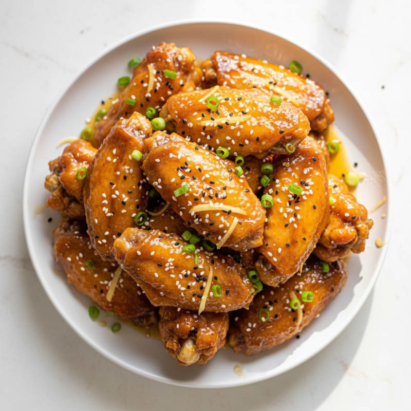 Crispy Honey-Garlic Chicken Wings