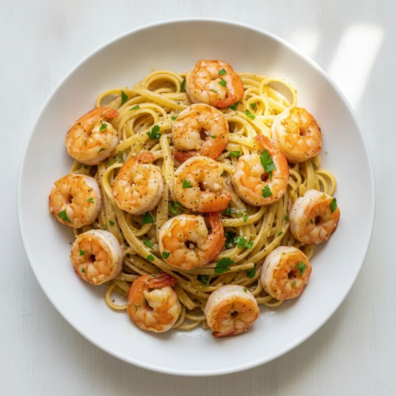 Garlic Butter Shrimp Scampi with Linguine