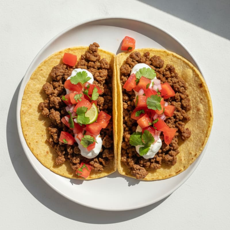 Ground Beef Tacos with Fresh Salsa