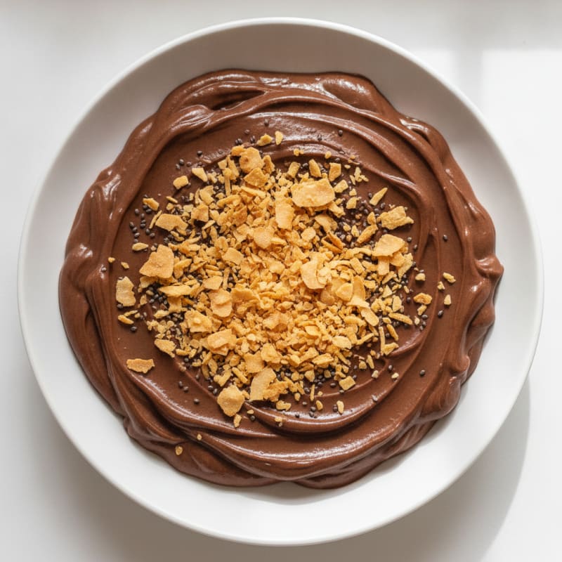 Silky Chocolate Protein Pudding with Toasted Coconut