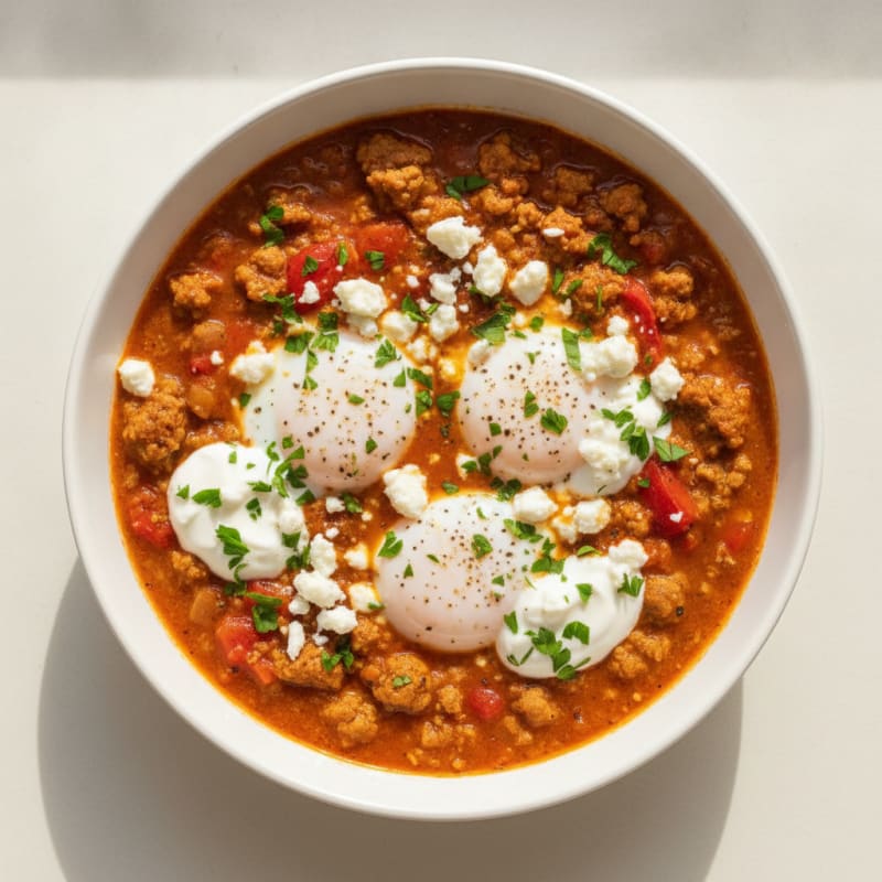 Spiced Tomato and Poached Egg Shakshuka
