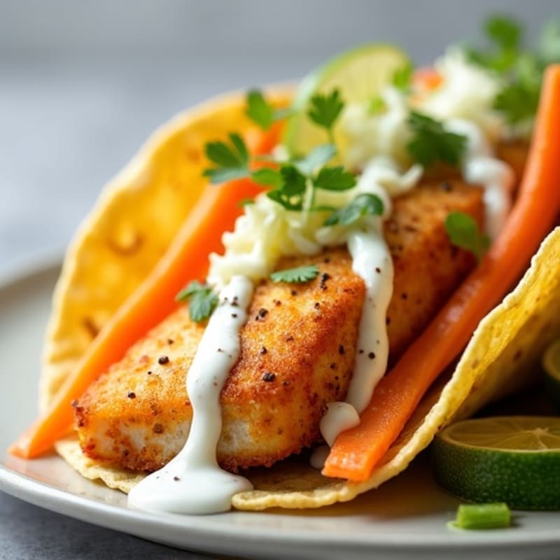 Crispy Baked Fish Tacos with Fresh Slaw