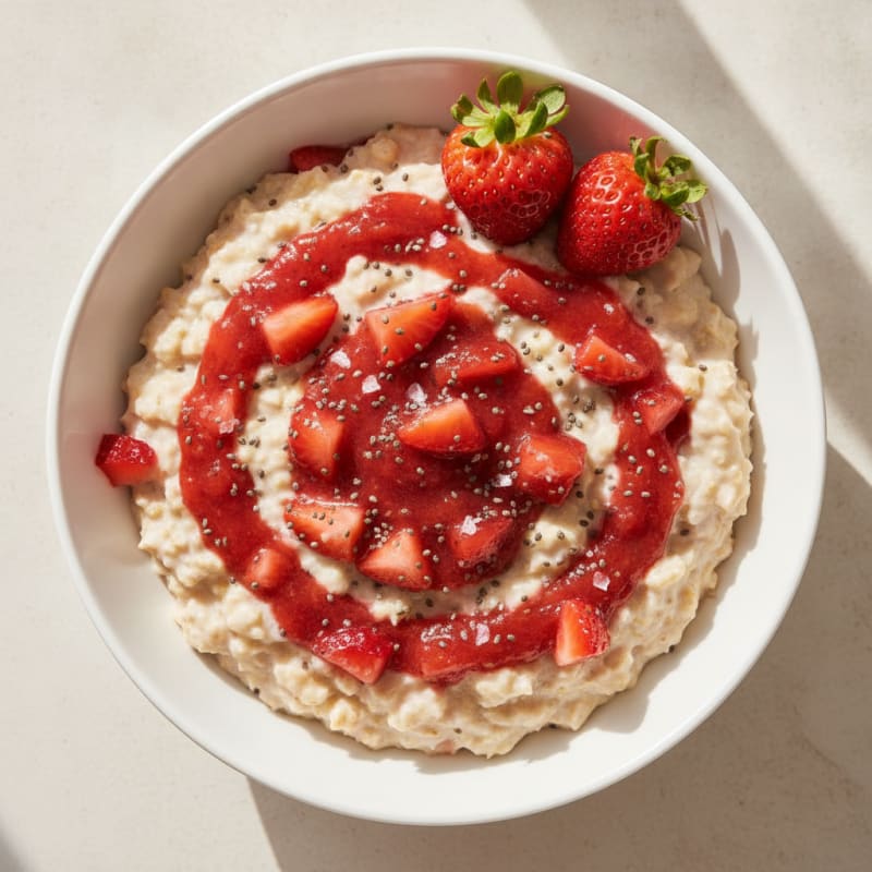 Strawberry Shortcake Overnight Oats