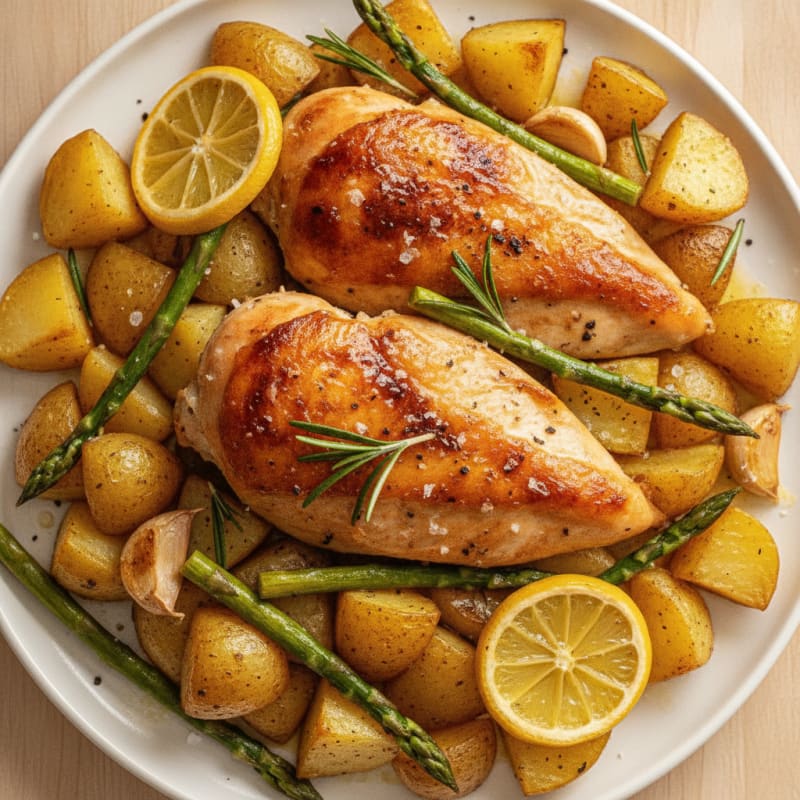 Lemon Herb Roasted Chicken and Potatoes