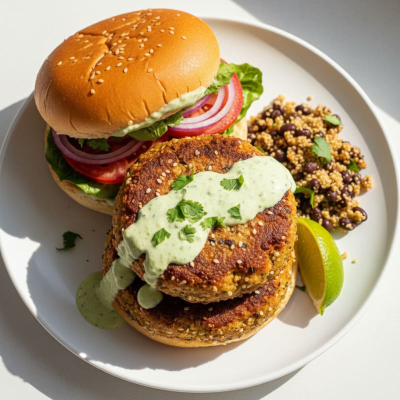 Amaranth and Black Bean Burger