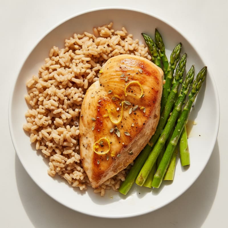 Lemon Herb Roasted Chicken with Rice