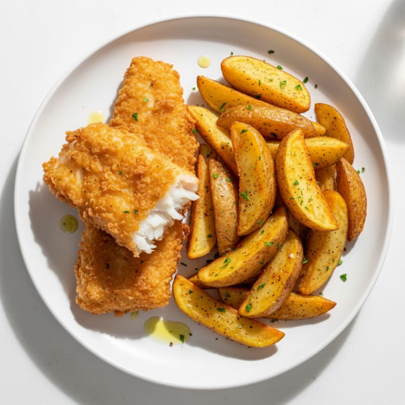 Crispy Beer-Battered Fish and Chips