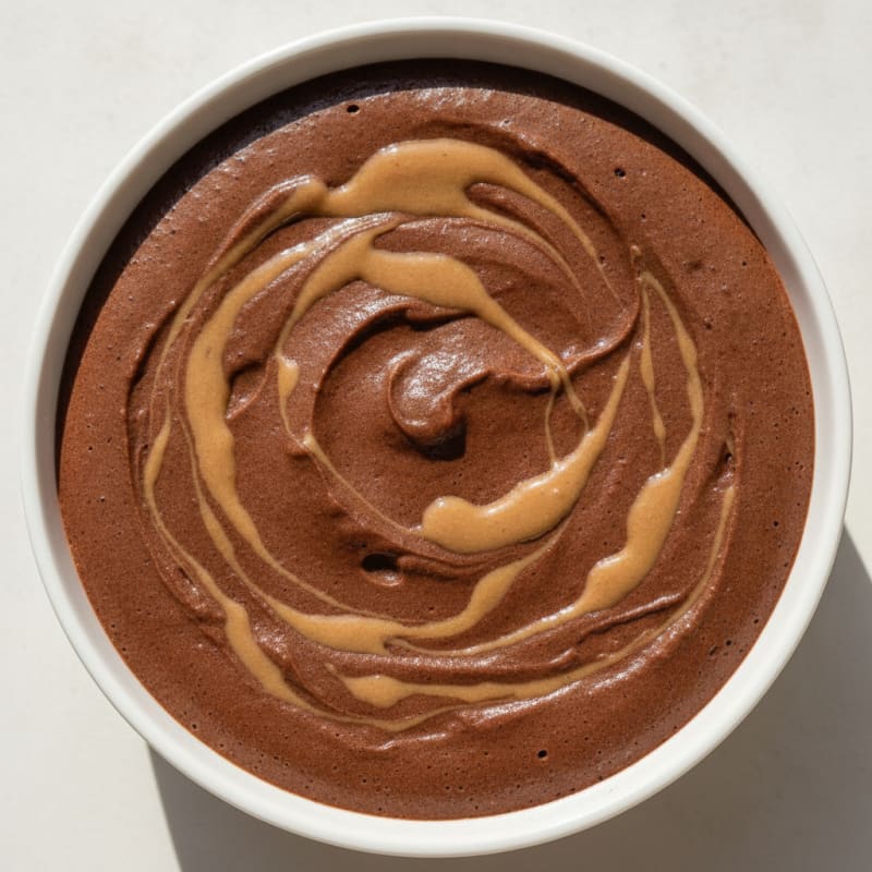 Silky Chocolate Protein Pudding with Almond Butter Swirl