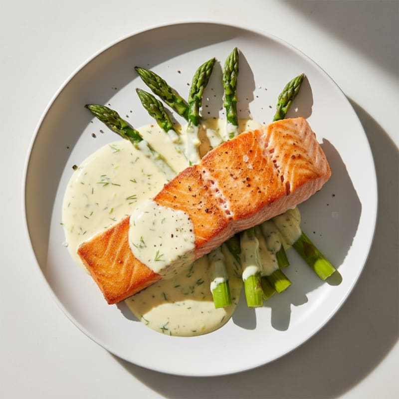 Pan-Seared Salmon with Lemon-Dill Sauce