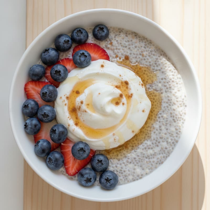 Berry Chia Protein Pudding