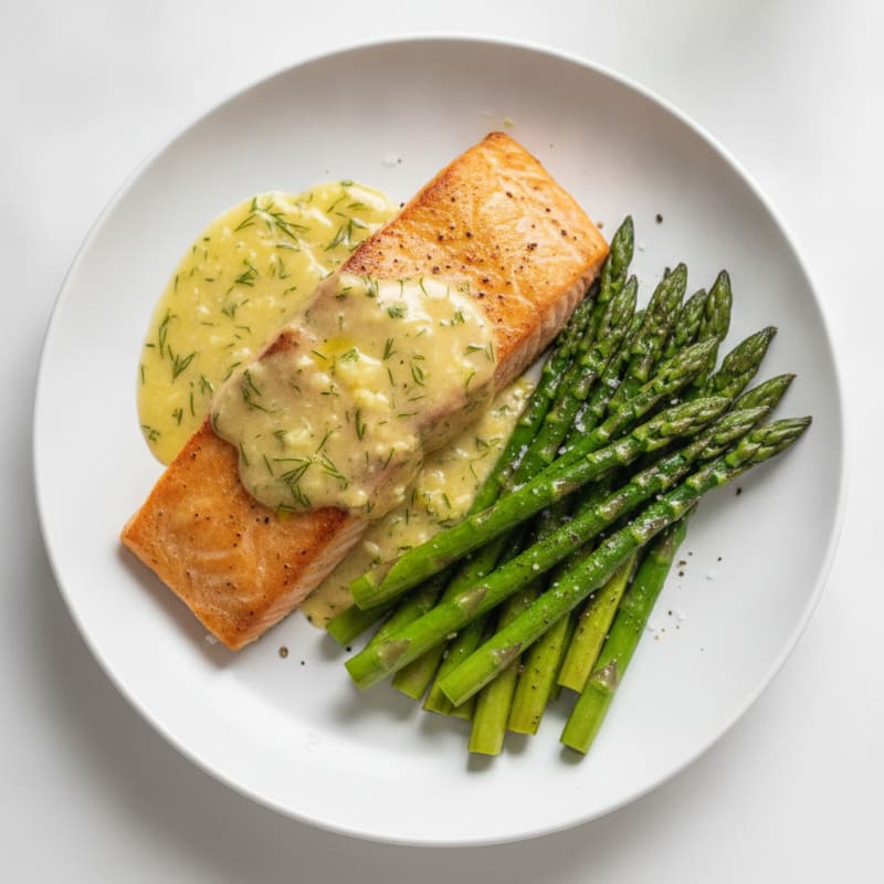 Pan-Seared Salmon with Lemon-Dill Sauce